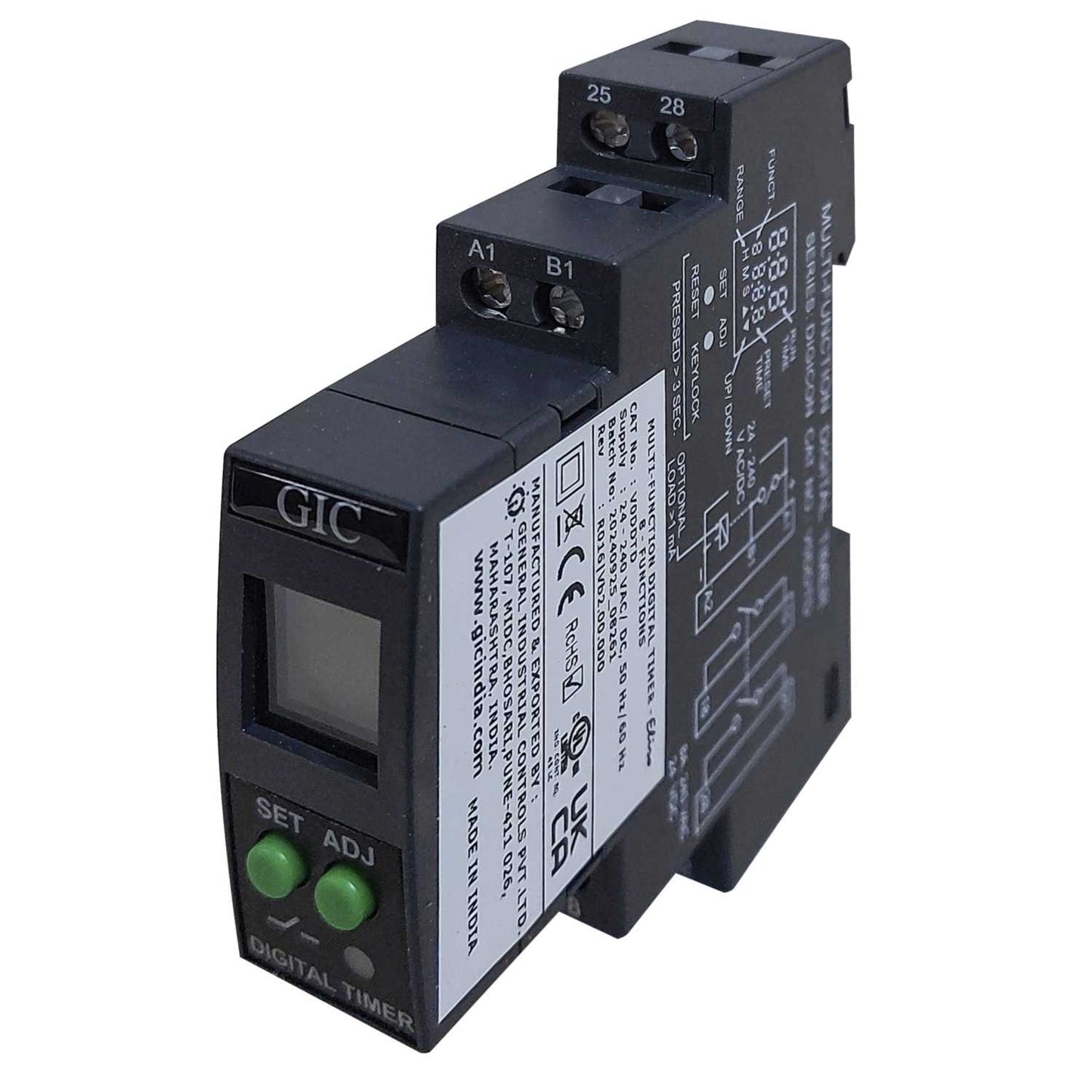 GIC 8A 24-230V AC / DC Multifunction Timer Dpco