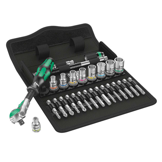 Wera 28 Piece Zyklop Speed 1/4" Drive Metric Ratchet Set
