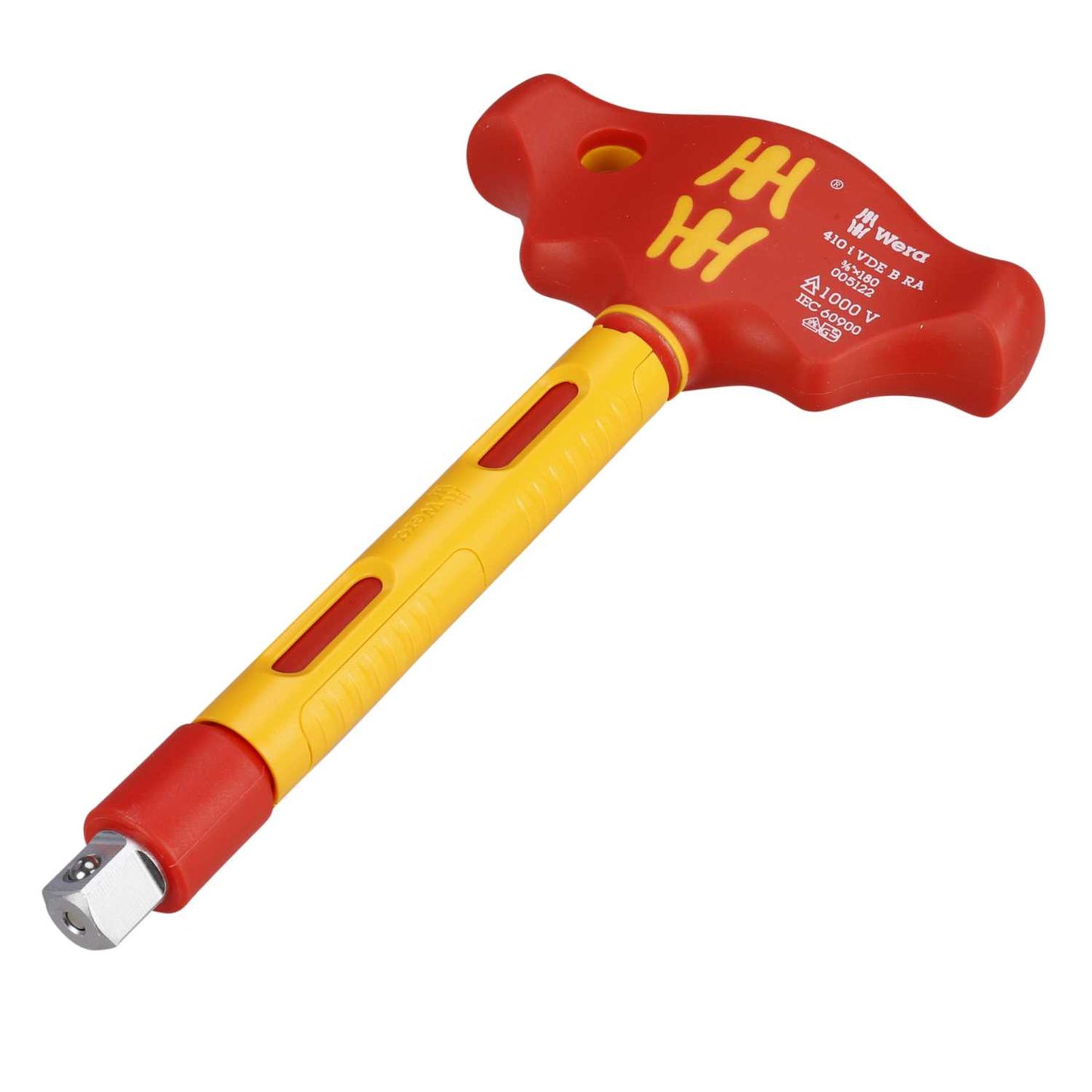 Wera 410 i VDE B RA Insulated T-handle Adapter Screwdriver with ⅜" Ratchet