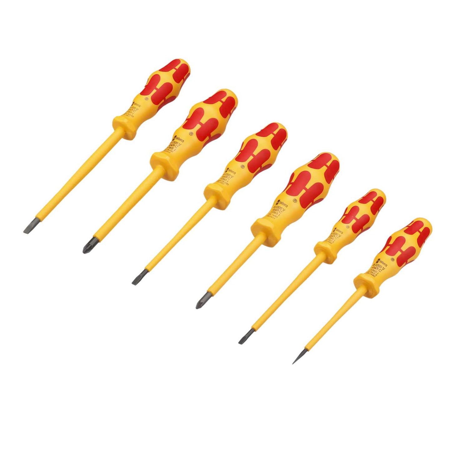 Wera 6 Piece Kraftform Series 1000 VDE Screwdriver Set