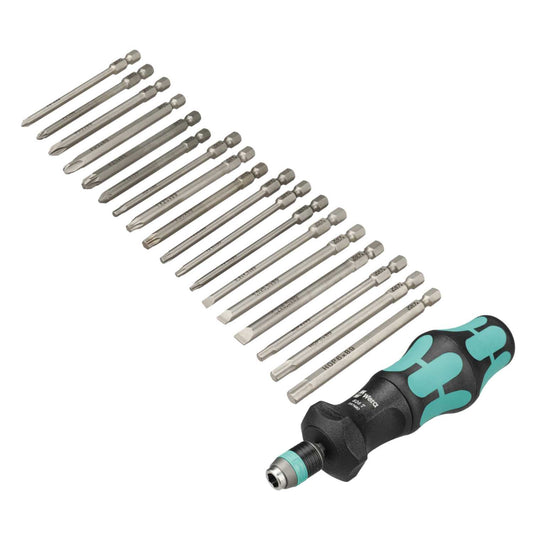 Wera 19 Piece Kraftform Kompakt Turbo Screwdriver Bit Set