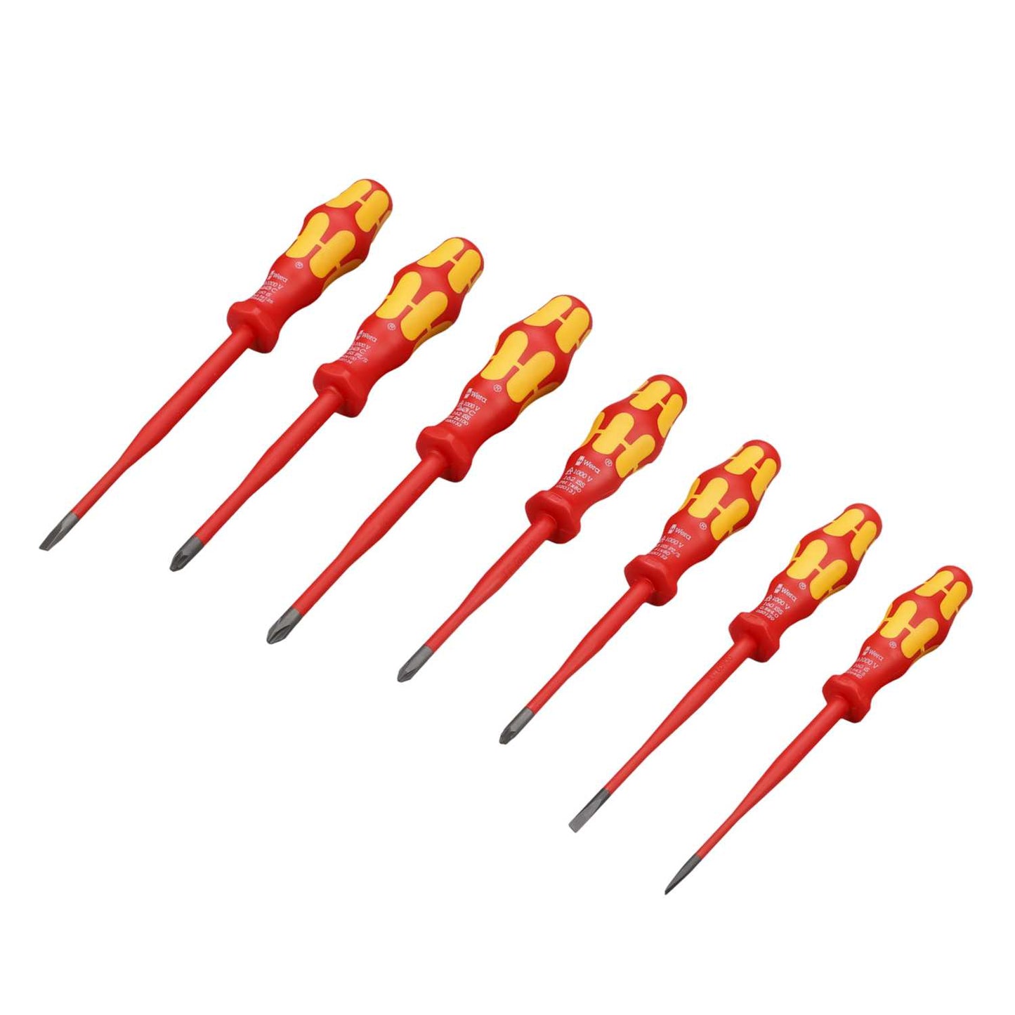 7 Piece Kraftform Plus Series 100 VDE Slim Tip Screwdriver Set