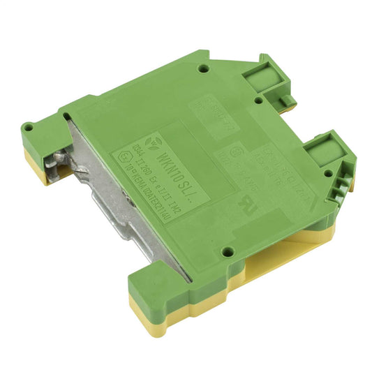 Wieland 10mm Earth DIN Rail Terminal Green / Yellow
