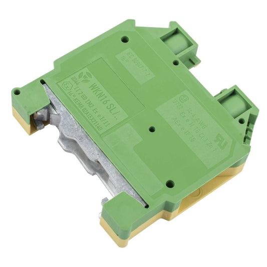 Wieland 16mm Earth DIN Rail Terminal Green / Yellow