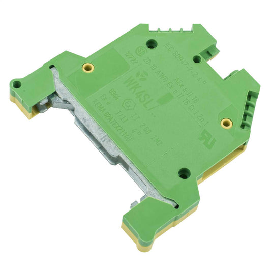 Wieland 4mm Earth DIN Rail Terminal Green / Yellow
