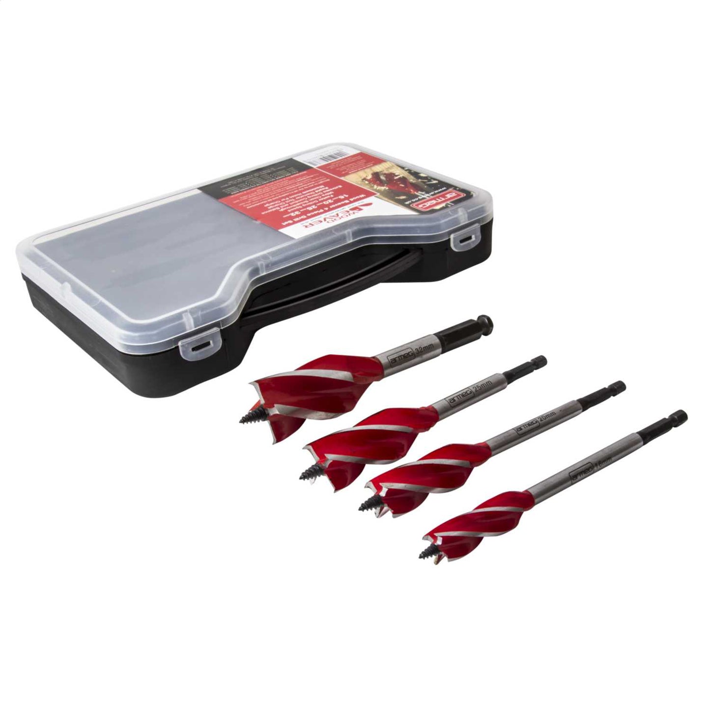 Armeg Woodbeaver Drill Bit Set 16mm to 32mm 4 Piece Set