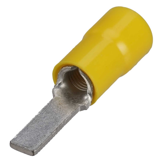 Cembre GF-PP12 13.3mm Yellow Blade Terminal Crimp Lugs for 6mm Cables (Pack of 100)