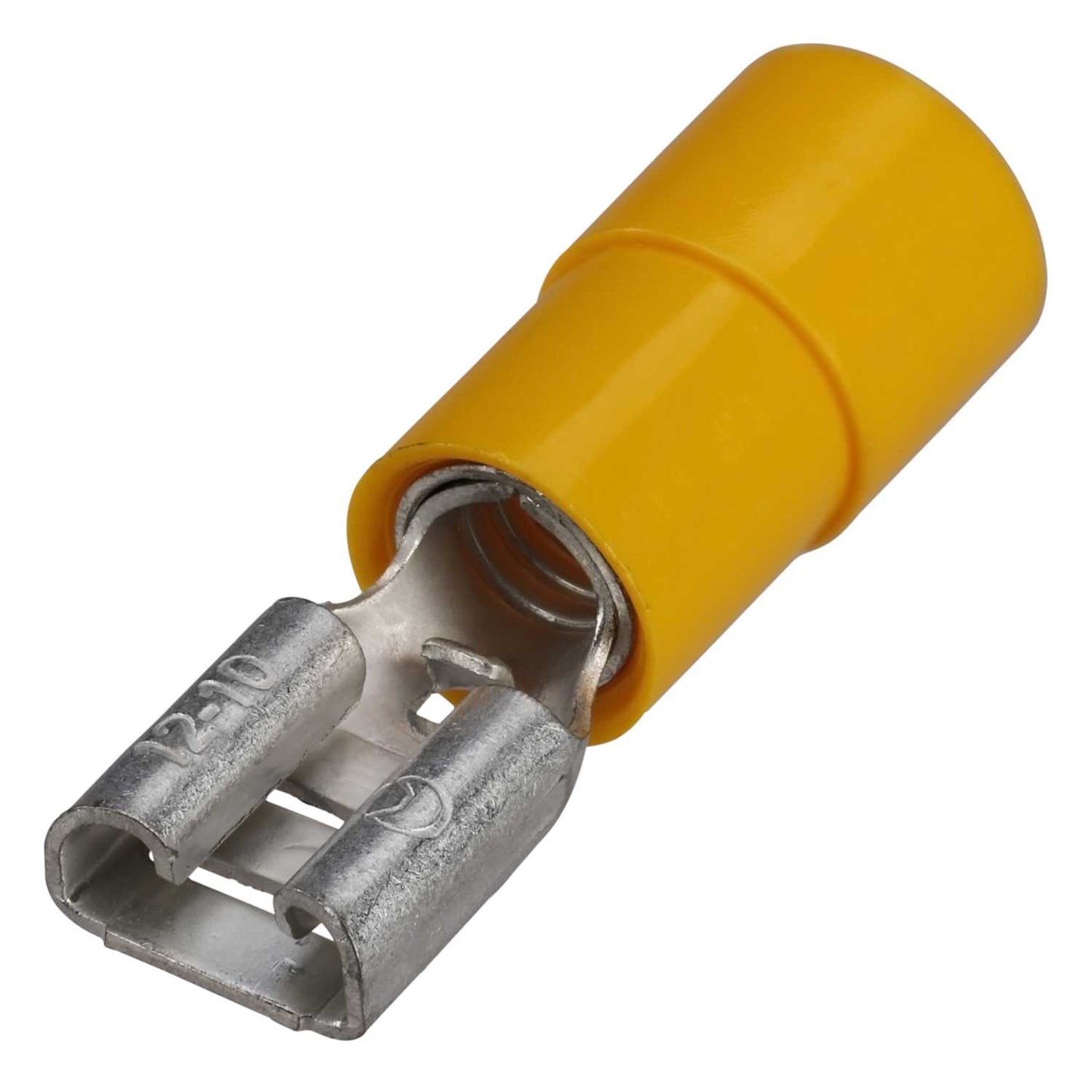 Cembre GF-F608 6.35mm Yellow Female Crimp Terminals for 6mm Cables (Pack of 100)