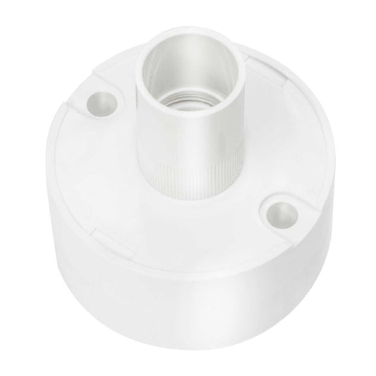 20mm PVC Conduit Plain Back Outlet Box White (Sold in 1's)