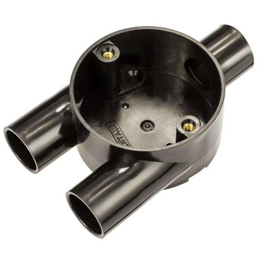 20mm PVC Conduit Y Box Black (Sold in 1's)