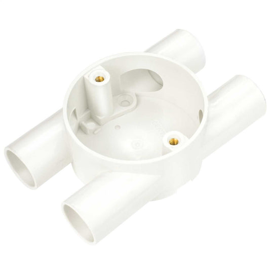 20mm PVC Conduit H Box White (Sold in 1's)