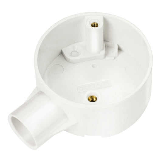 20mm PVC Conduit Terminal Box White (Sold in 1's)