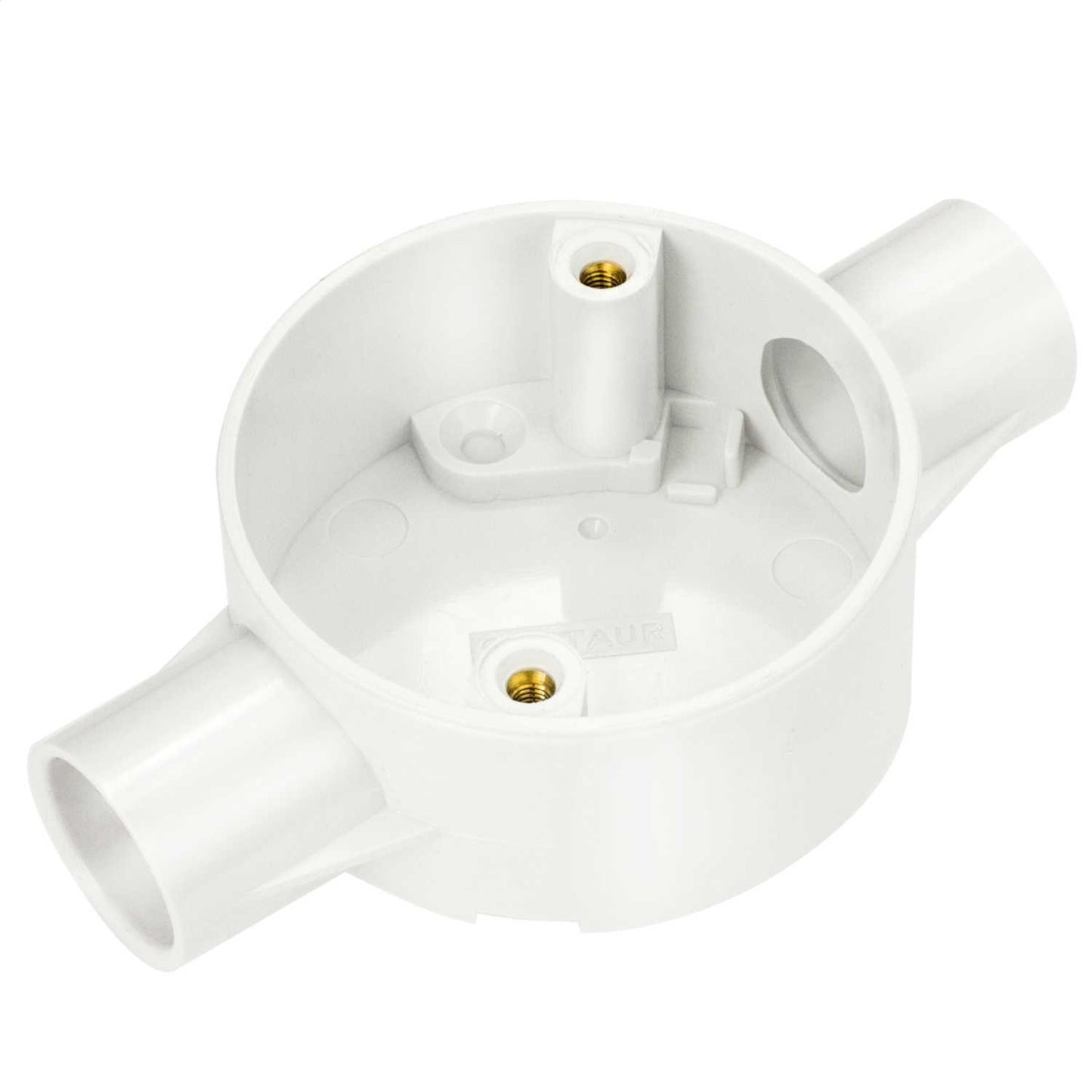 20mm PVC Conduit Through Box White (Sold in 1's)