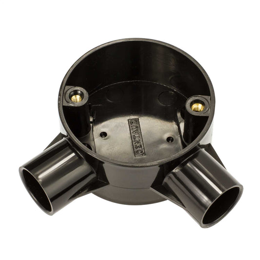 20mm PVC Conduit Angle Box Black (Sold in 1's)