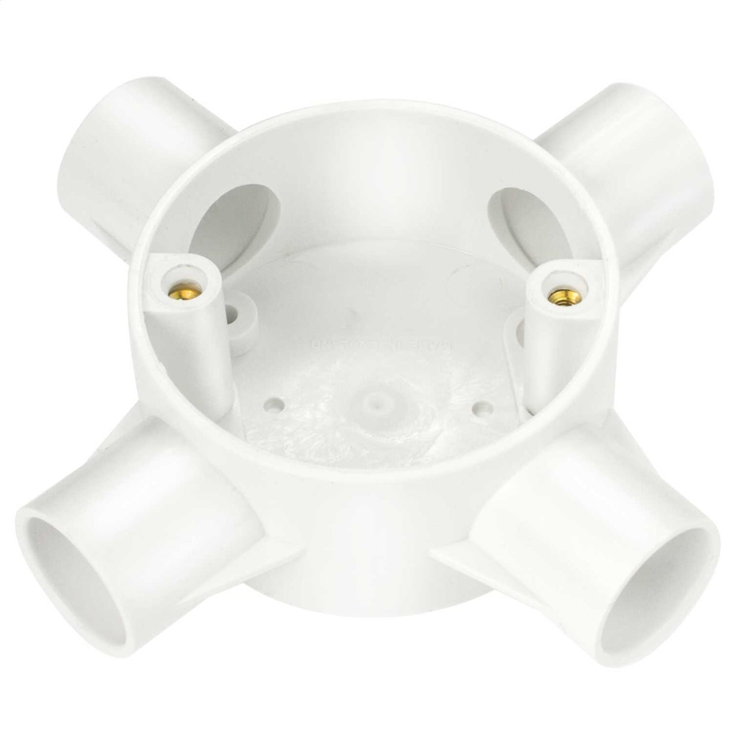 20mm PVC Conduit 4 Way Box White (Sold in 1's)