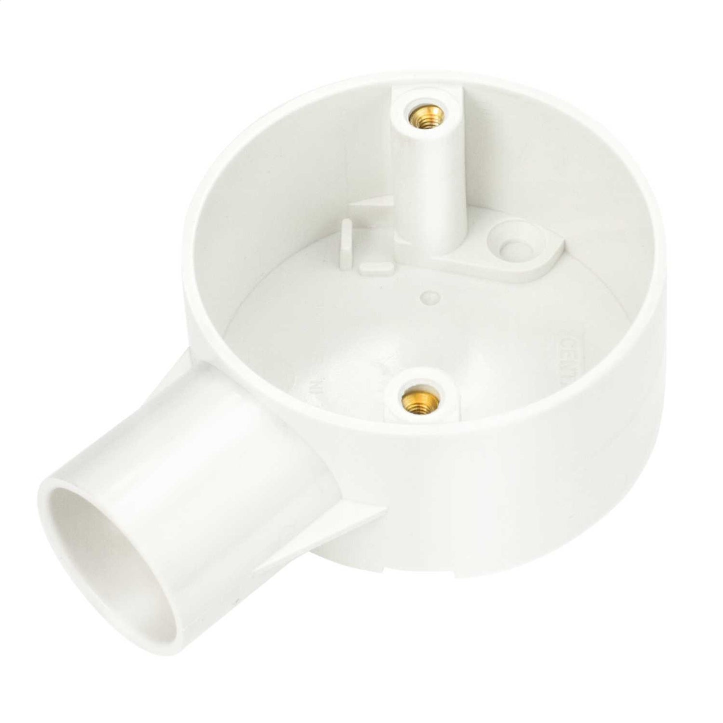 25mm PVC Conduit Terminal Box White (Sold in 1's)