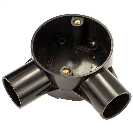 25mm PVC Conduit Angle Box Black (Sold in 1's)