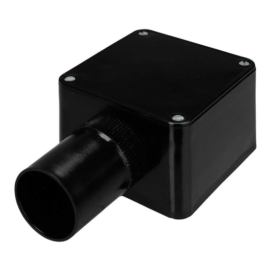 32mm PVC Terminal Box Black (Sold in 1's)