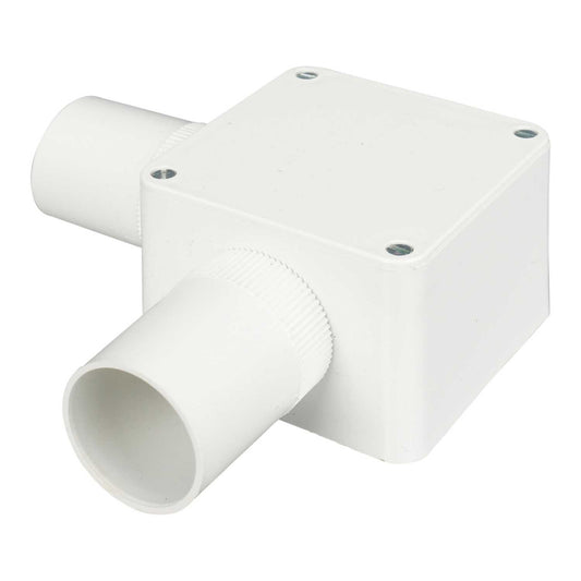 32mm PVC Conduit Angle Box White (Sold in 1's)