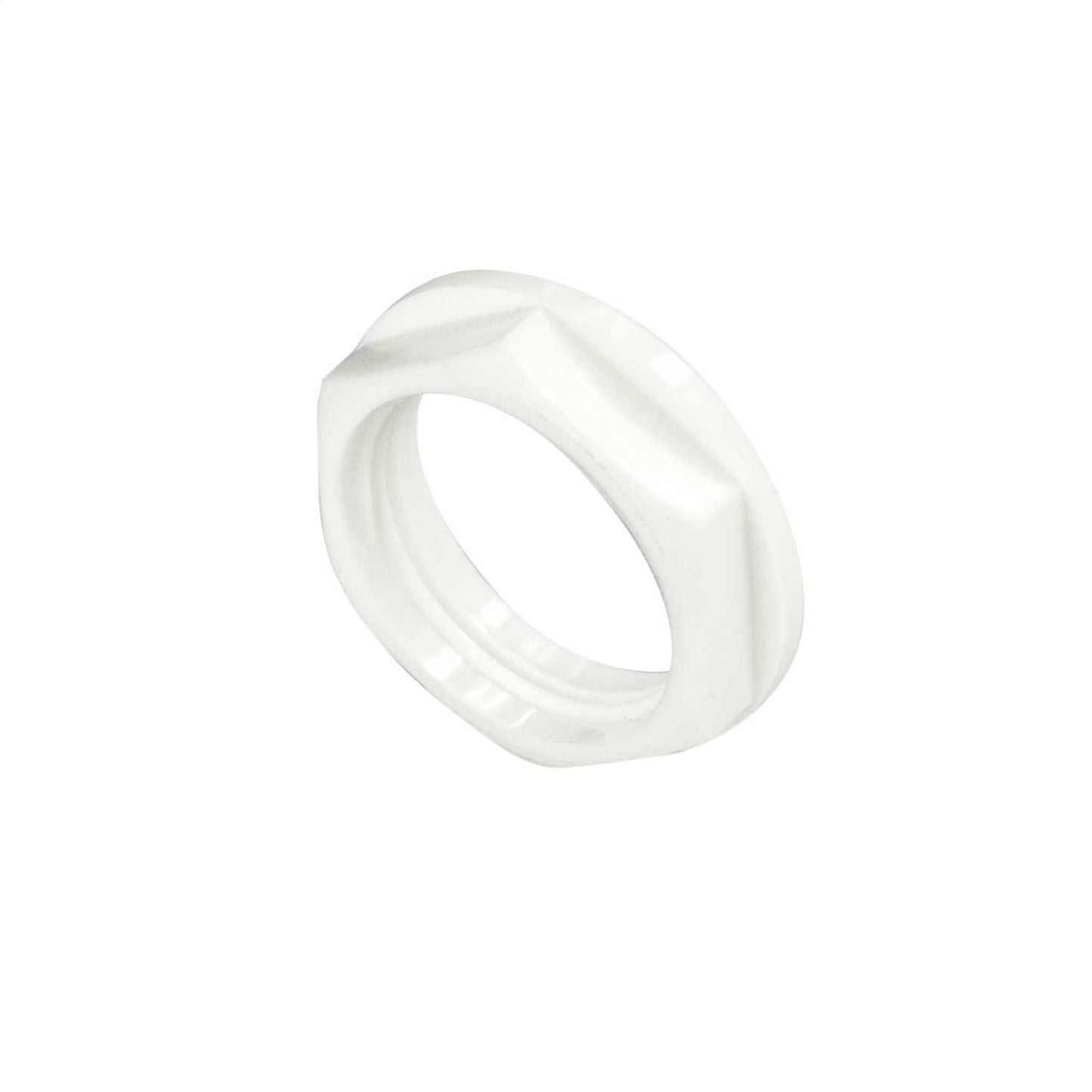 25mm Nylon Screwed Locknut White (Sold in 1's)