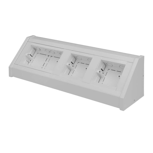 1 + 1 + 2 Gang Bench Trunking Unit White (Sold in 1's)