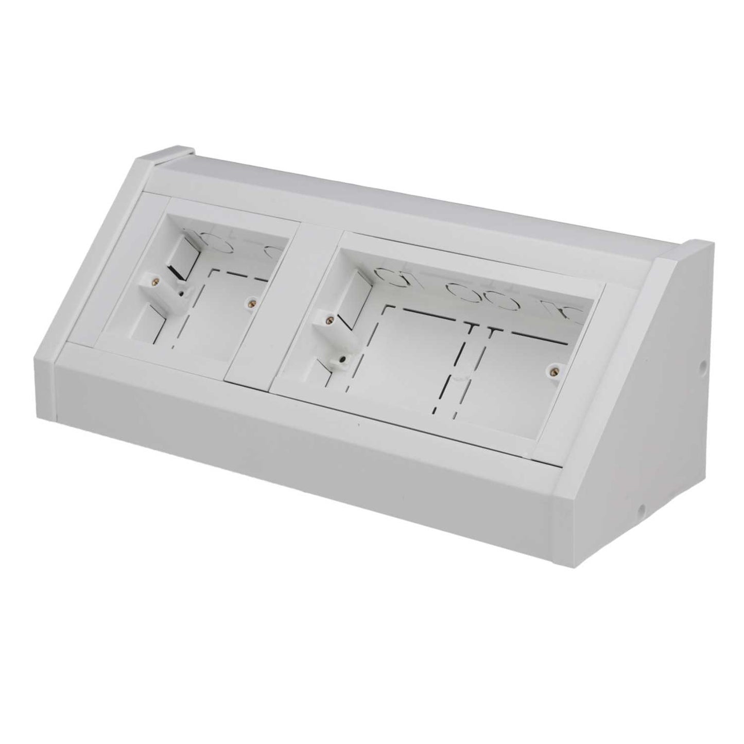 1 + 2 Gang Bench Trunking Unit White (Sold in 1's)