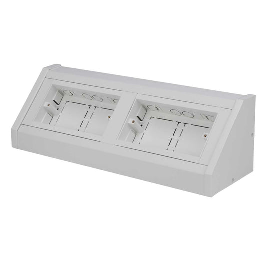 2 + 2 Gang Bench Trunking Unit White (Sold in 1's)