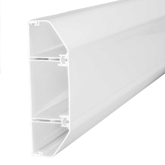 Centaur 192mm x 60mm 3 Comp Chamfered Dado Trunking White (3m Length)