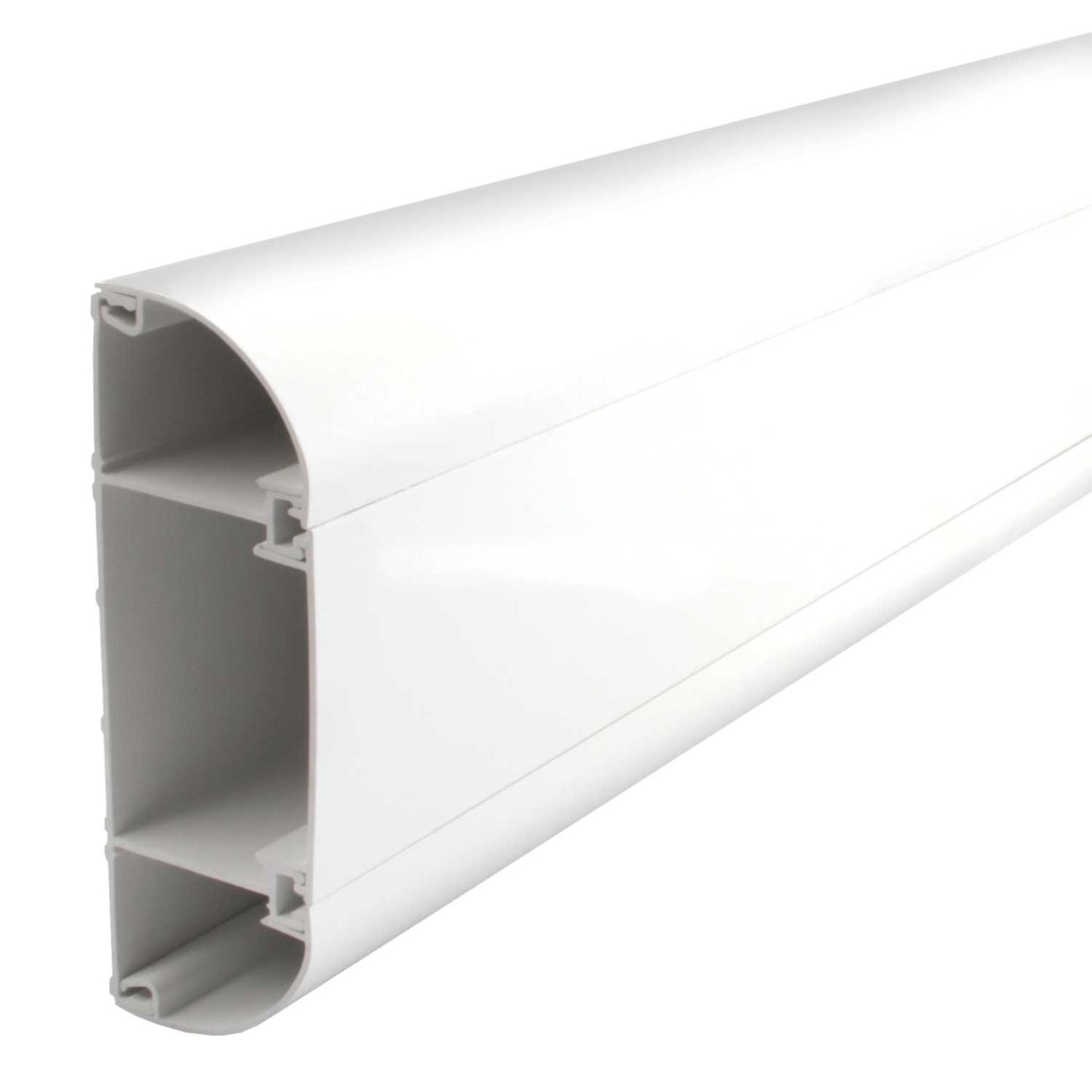 Centaur 173mm x 60mm 3 Comp Radius Dado Trunking White (3m Length)