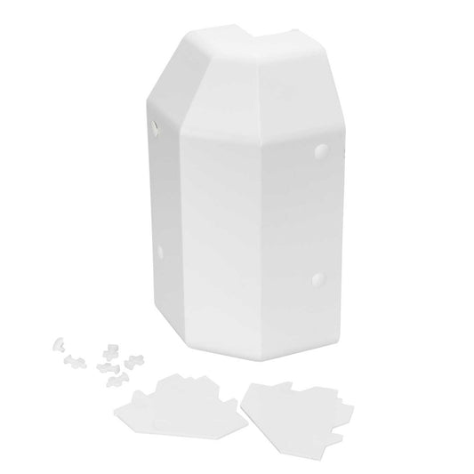 Skirting Trunking External Angle White for Askt 3 (Sold in 1's)
