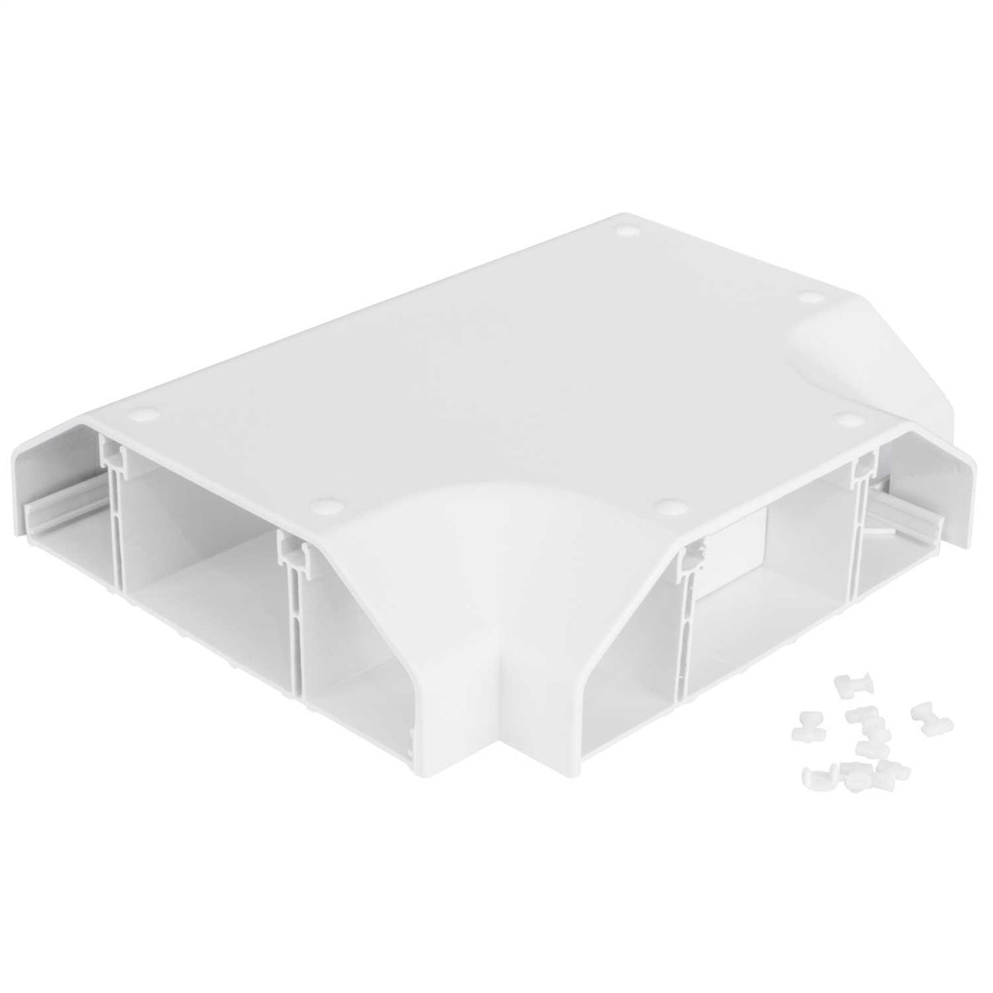 Chamfered Dado Trunking Flat Tee White for ACD 2 (Sold in 1's)