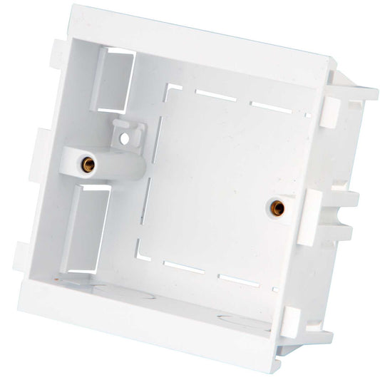 1 Gang 32mm Outlet Box for Trunking White (Sold in 1's)