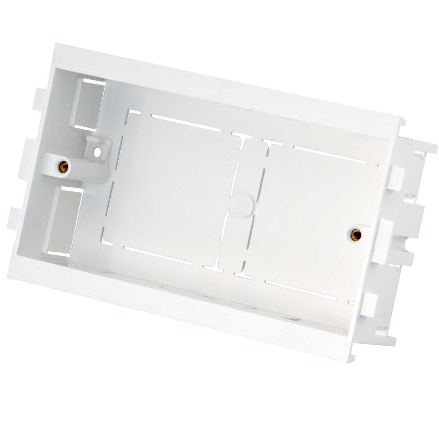 2 Gang 32mm Outlet Box for Trunking White (Sold in 1's)