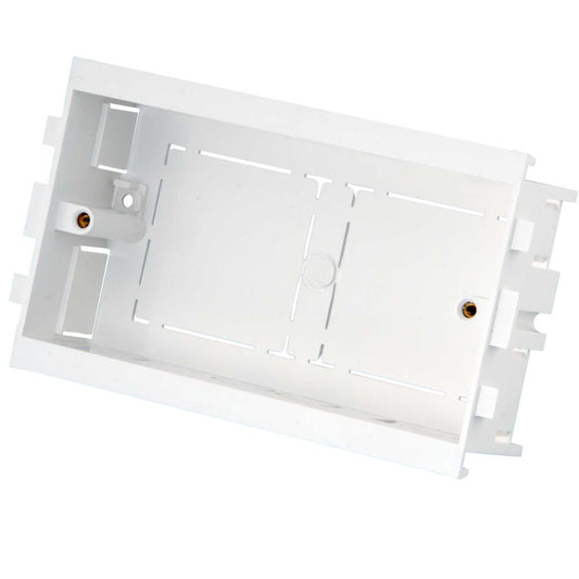 2 Gang 32mm Outlet Box for Trunking White (Sold in 1's)