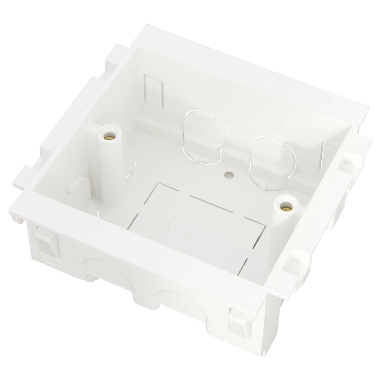 1 Gang 40mm Cat 6 Back Box for Trunking White (Sold in 1's)