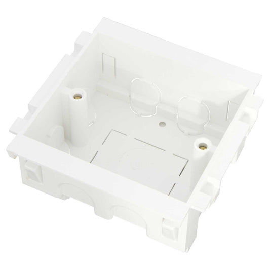 1 Gang 40mm Cat 6 Back Box for Trunking White (Sold in 1's)