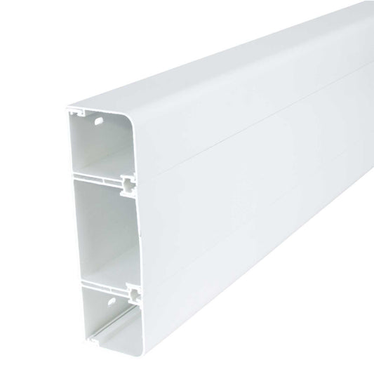 Centaur 192mm x 60mm 3 Compartment Square Dado Trunking White (3m Length)