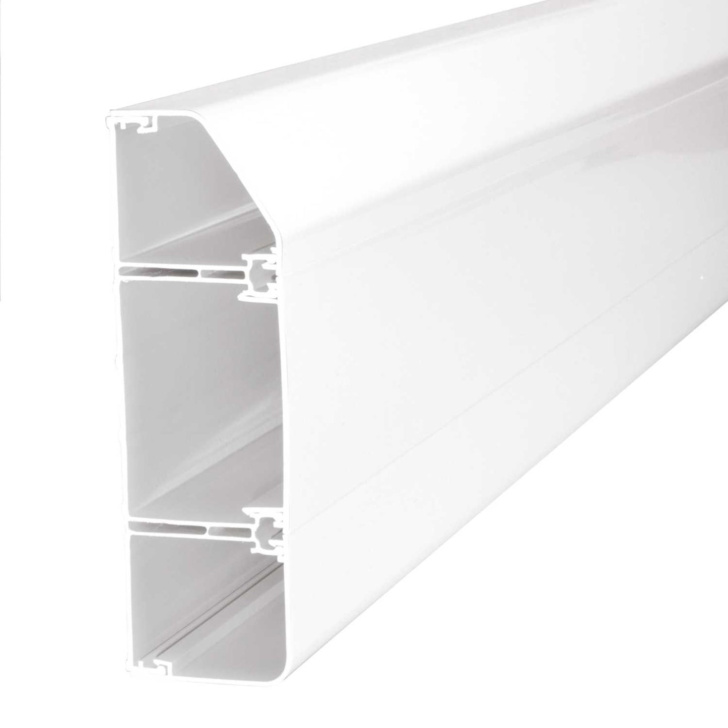 Centaur 192mm x 60mm 3 Comp Skirting Trunking White (3m Length)