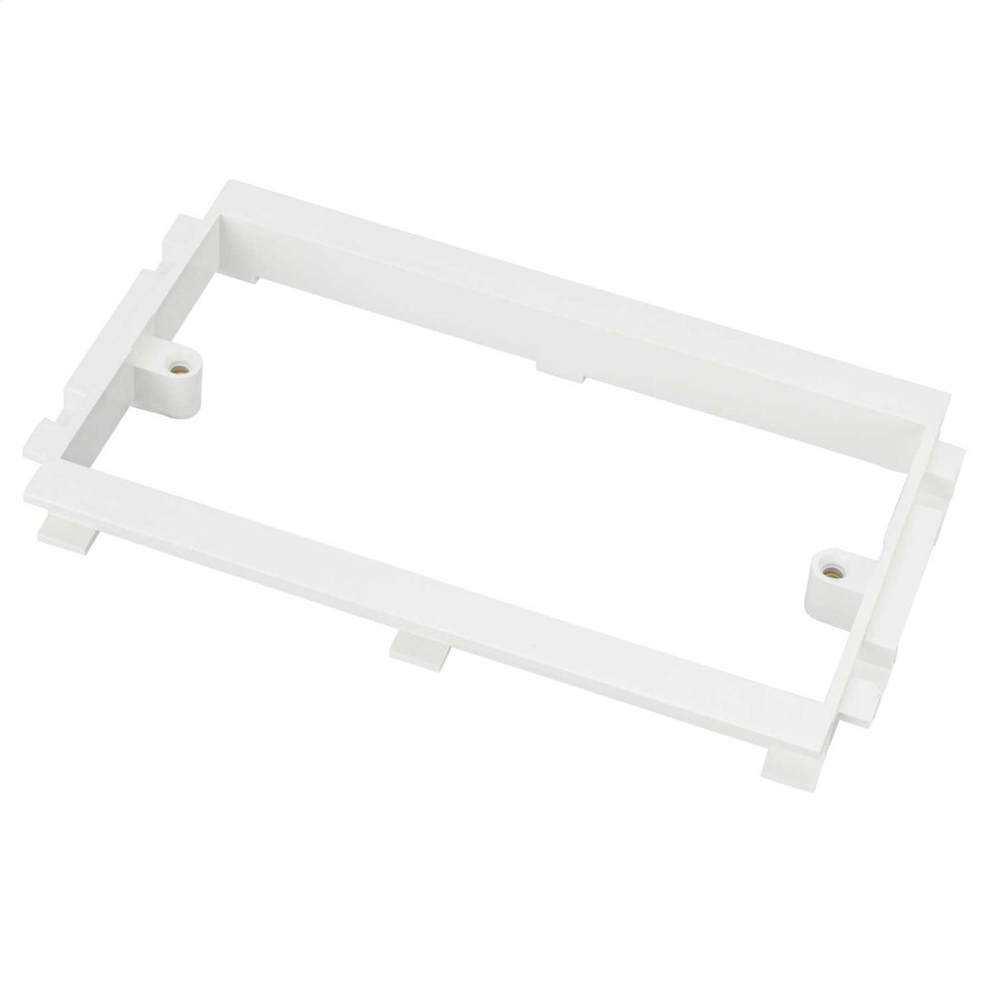 2 Gang Outlet Plate White for Trunking (Sold in 1's)