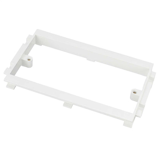 2 Gang Outlet Plate White for Trunking (Sold in 1's)