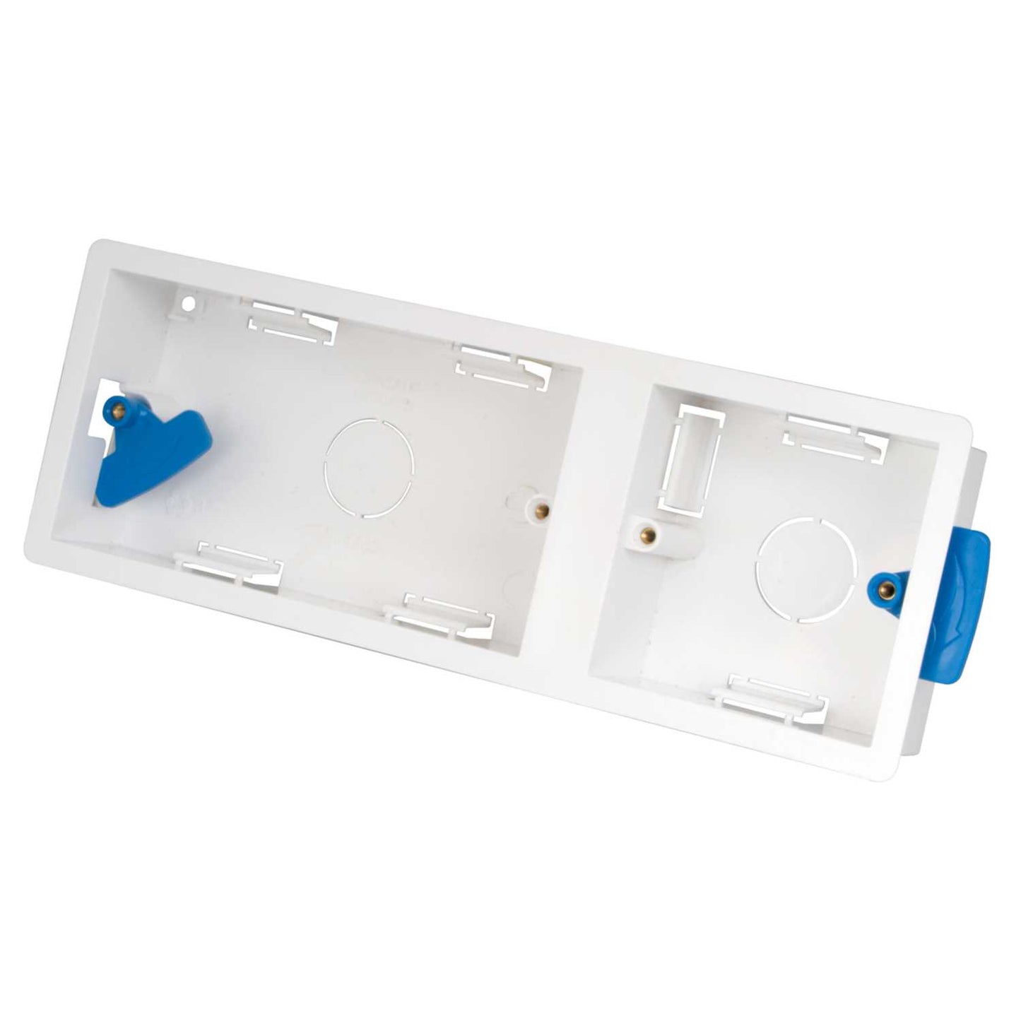 1 + 2 Dual Gang Dry Lining Box 35 mm White (Sold in 1's)