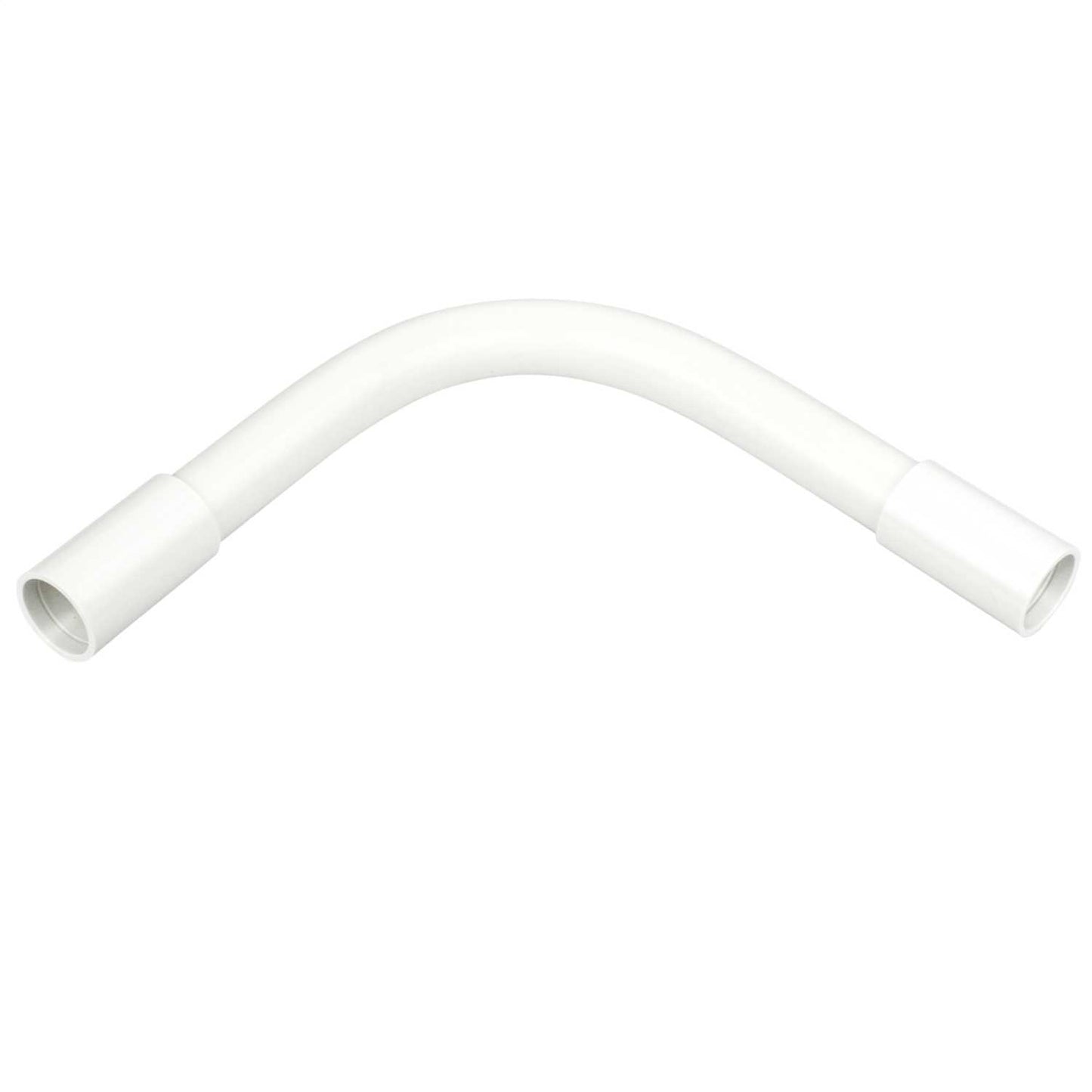 20mm PVC Heavy Gauge Normal Bend fitted with 2 Couplers White (Sold in 1's)