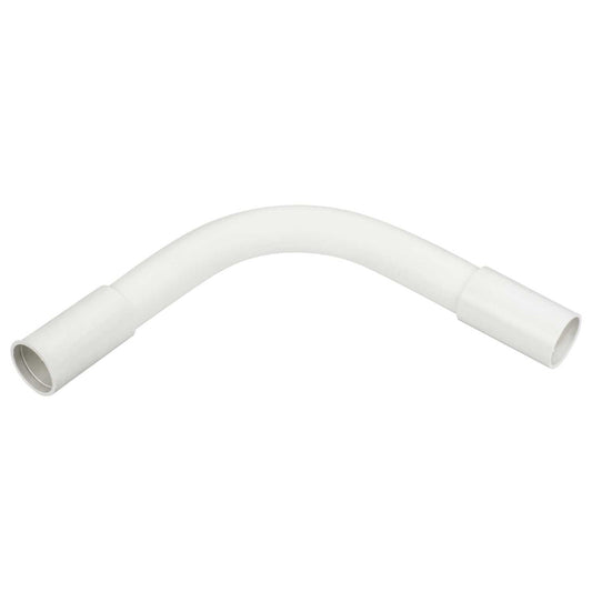 25mm PVC Heavy Gauge Normal Bend fitted with 2 Couplers White (Sold in 1's)