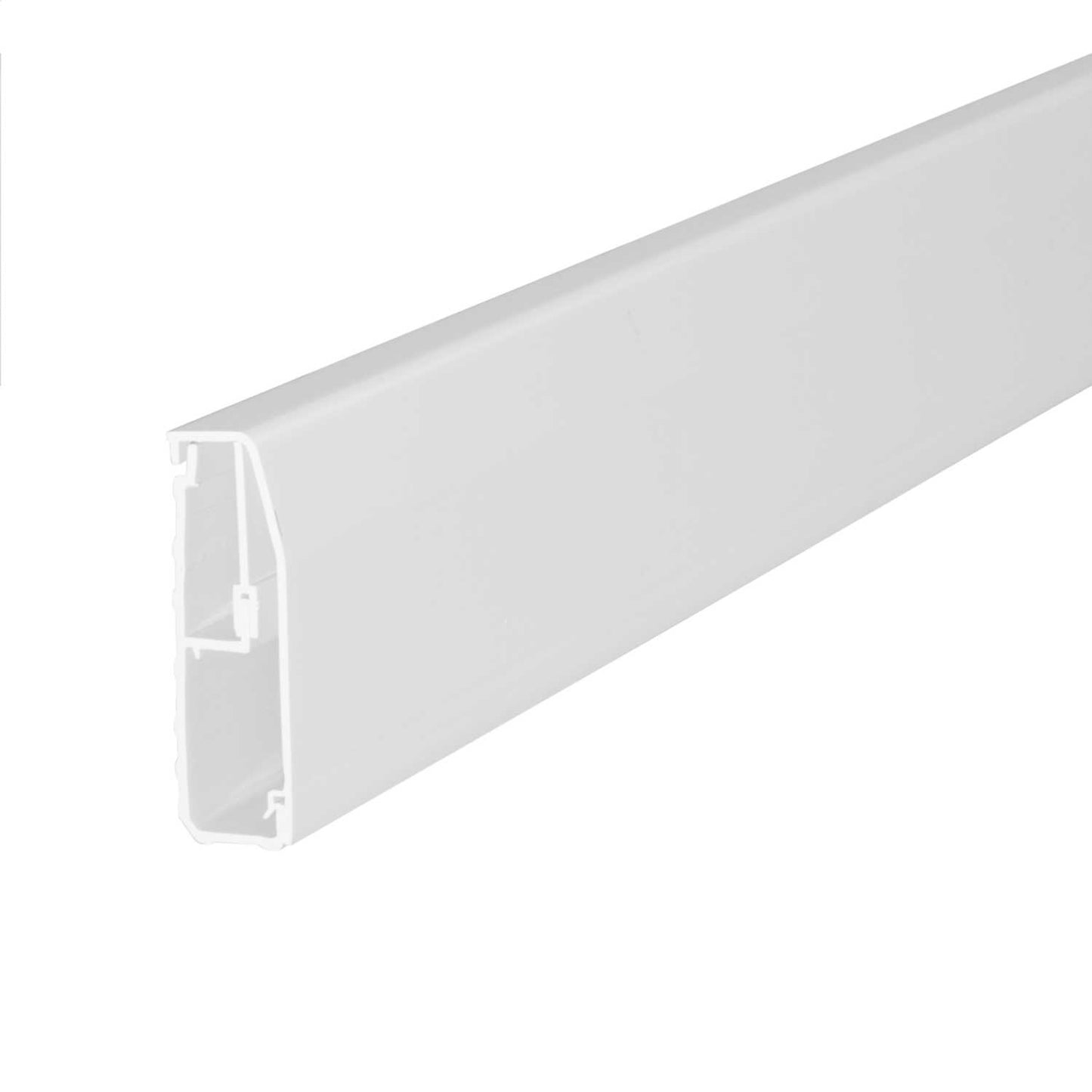 Centaur 80mm x 25mm 2 Compartment Skirting Trunking White (3m Length)