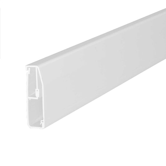 Centaur 80mm x 25mm 2 Compartment Skirting Trunking White (3m Length)