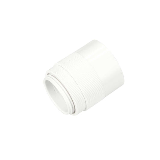 25mm Male Adaptor with Lockring White (Sold in 1's)