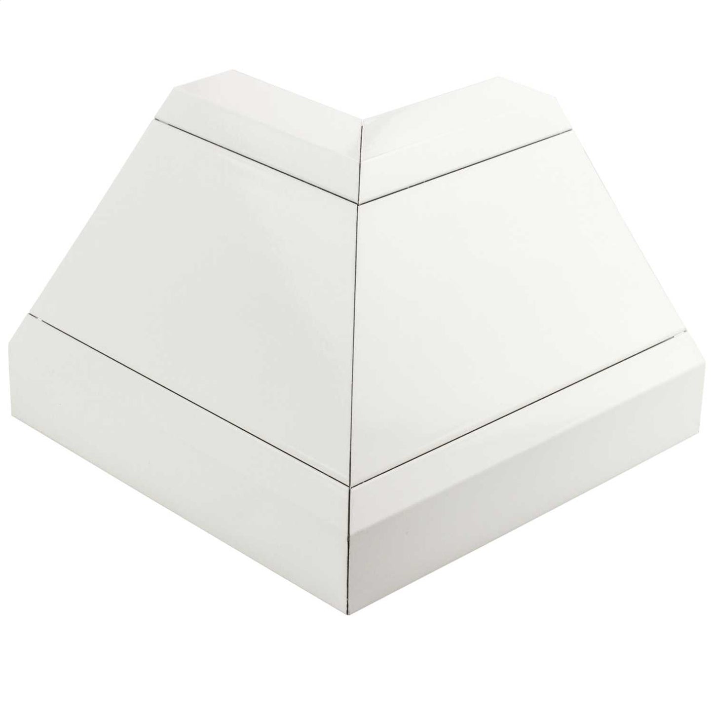 Aluminium Bench Trunking External Angle White for DBT1 (Sold in 1's)