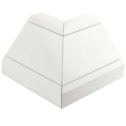 Aluminium Bench Trunking External Angle White for DBT1 (Sold in 1's)