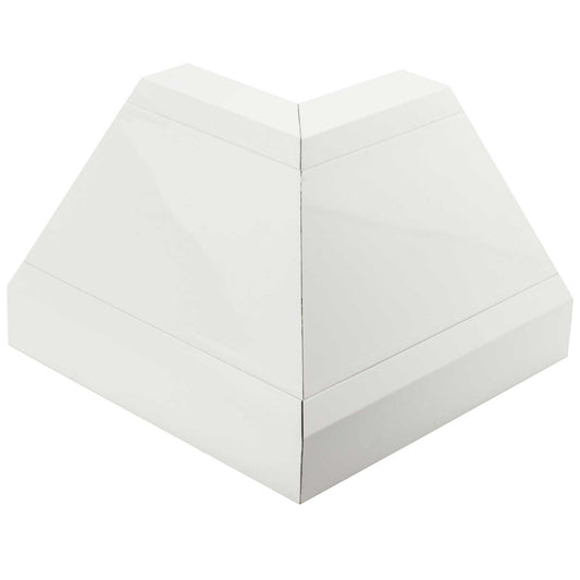 Aluminium Bench Trunking External Angle White for DBT2 (Sold in 1's)