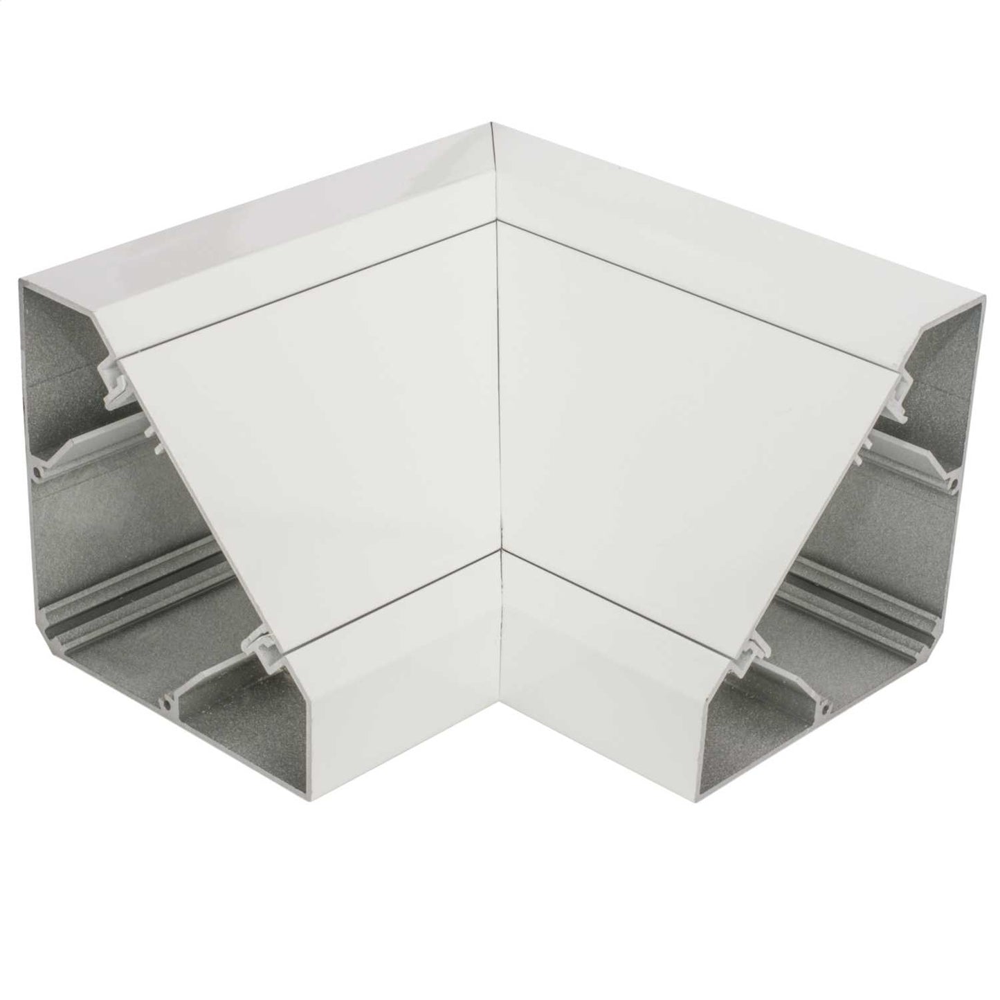 Aluminium Bench Trunking Internal Angle White for DBT1 (Sold in 1's)